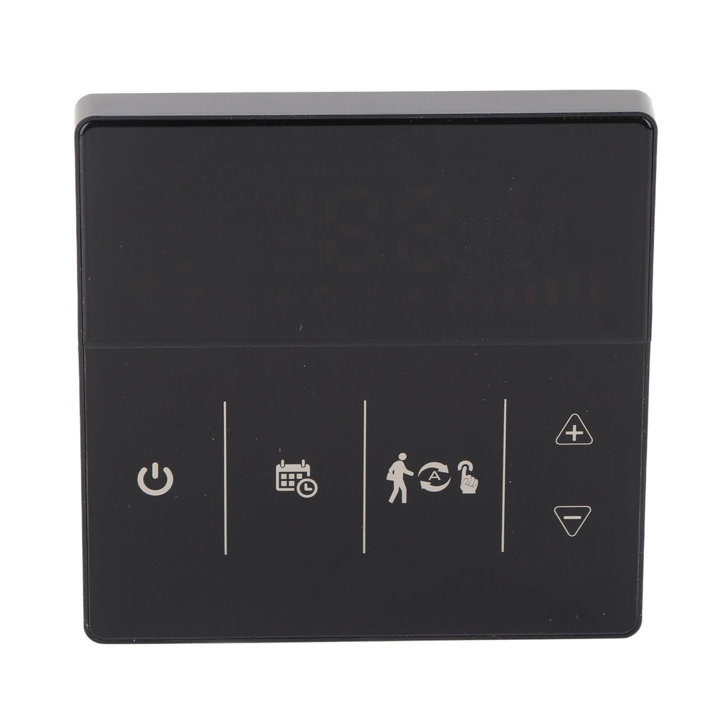 Smart Thermostat with Touch Screen App Voice Control Wifi Temperature Controller for Home 90‑240V Black