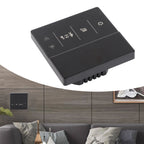 Smart Thermostat with Touch Screen App Voice Control Wifi Temperature Controller for Home 90‑240V Black