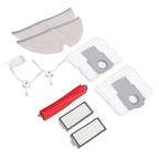 Vacuum Cleaner Main and Side Brush Replacement Set with Filter Cleaning Mop and Dust Bag for Roborock T8