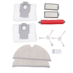 Vacuum Cleaner Main and Side Brush Replacement Set with Filter Cleaning Mop and Dust Bag for Roborock T8