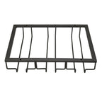 Iron Art Upside Down Wine Glass Holder European Style Hanging Wine Glass Rack Under Cabinet Black