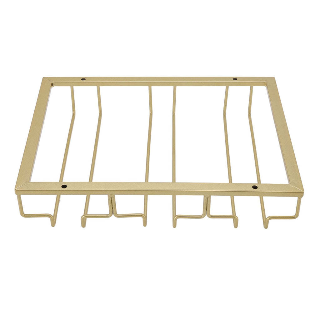Iron Art Upside Down Wine Glass Holder European Style Hanging Wine Glass Rack Under Cabinet Gold