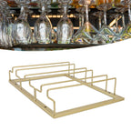 Iron Art Upside Down Wine Glass Holder European Style Hanging Wine Glass Rack Under Cabinet Gold