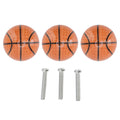 3 Set Basketball Cabinet Kitchen Home Knobs Ball Type Single Hole Drawer Ceramic Handle