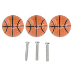 3 Set Basketball Cabinet Kitchen Home Knobs Ball Type Single Hole Drawer Ceramic Handle