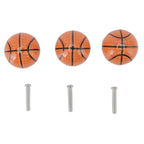 3 Set Basketball Cabinet Kitchen Home Knobs Ball Type Single Hole Drawer Ceramic Handle