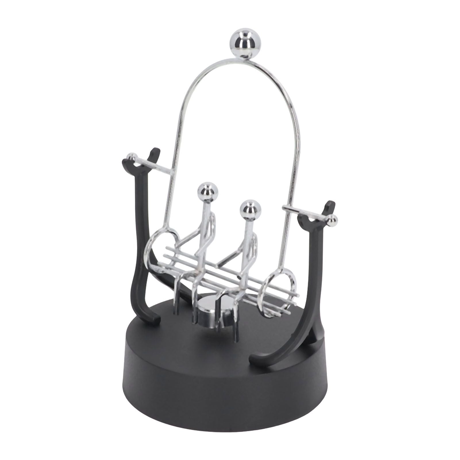 Perpetual Motion Machine Couples Swing Shape Iron Art Electroplating Perpetual Motion Model for Office Desk