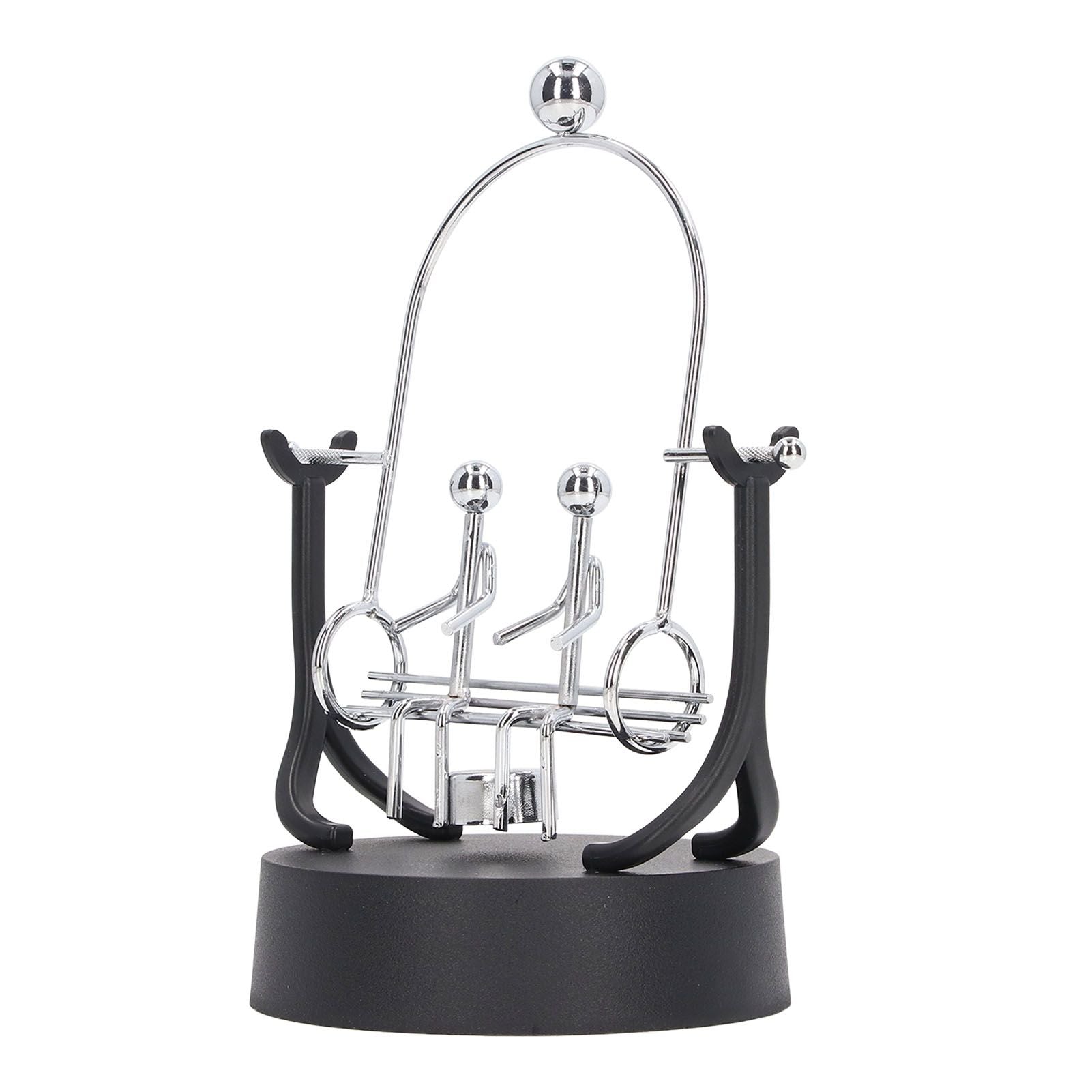 Perpetual Motion Machine Couples Swing Shape Iron Art Electroplating Perpetual Motion Model for Office Desk
