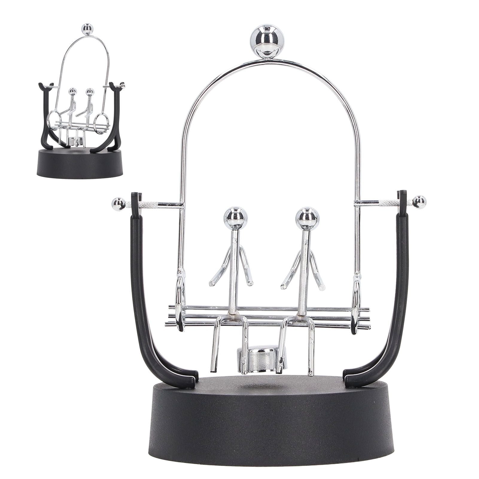 Perpetual Motion Machine Couples Swing Shape Iron Art Electroplating Perpetual Motion Model for Office Desk