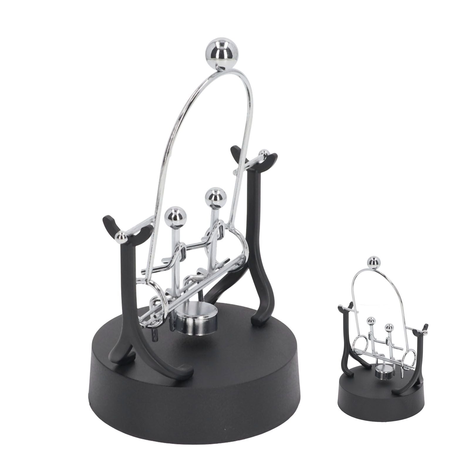 Perpetual Motion Machine Couples Swing Shape Iron Art Electroplating Perpetual Motion Model for Office Desk
