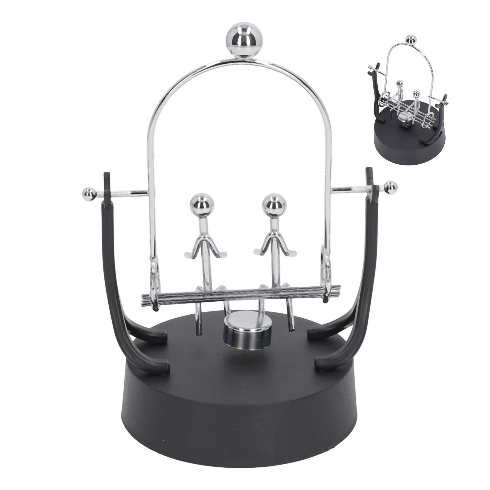 Perpetual Motion Machine Couples Swing Shape Iron Art Electroplating Perpetual Motion Model for Office Desk