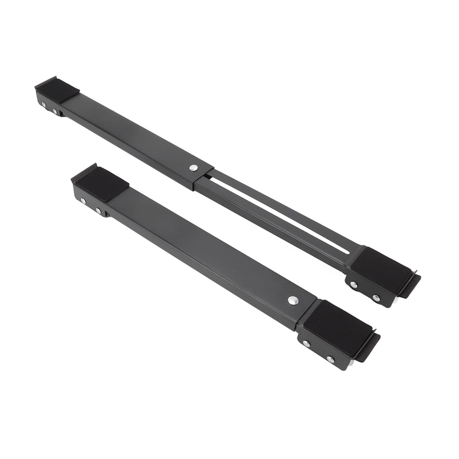 2 Sets Mobile Roller Bracket Furniture Raised Base Moving Wheels for Refrigerator Washing Machine Black