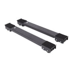 2 Sets Mobile Roller Bracket Furniture Raised Base Moving Wheels for Refrigerator Washing Machine Black