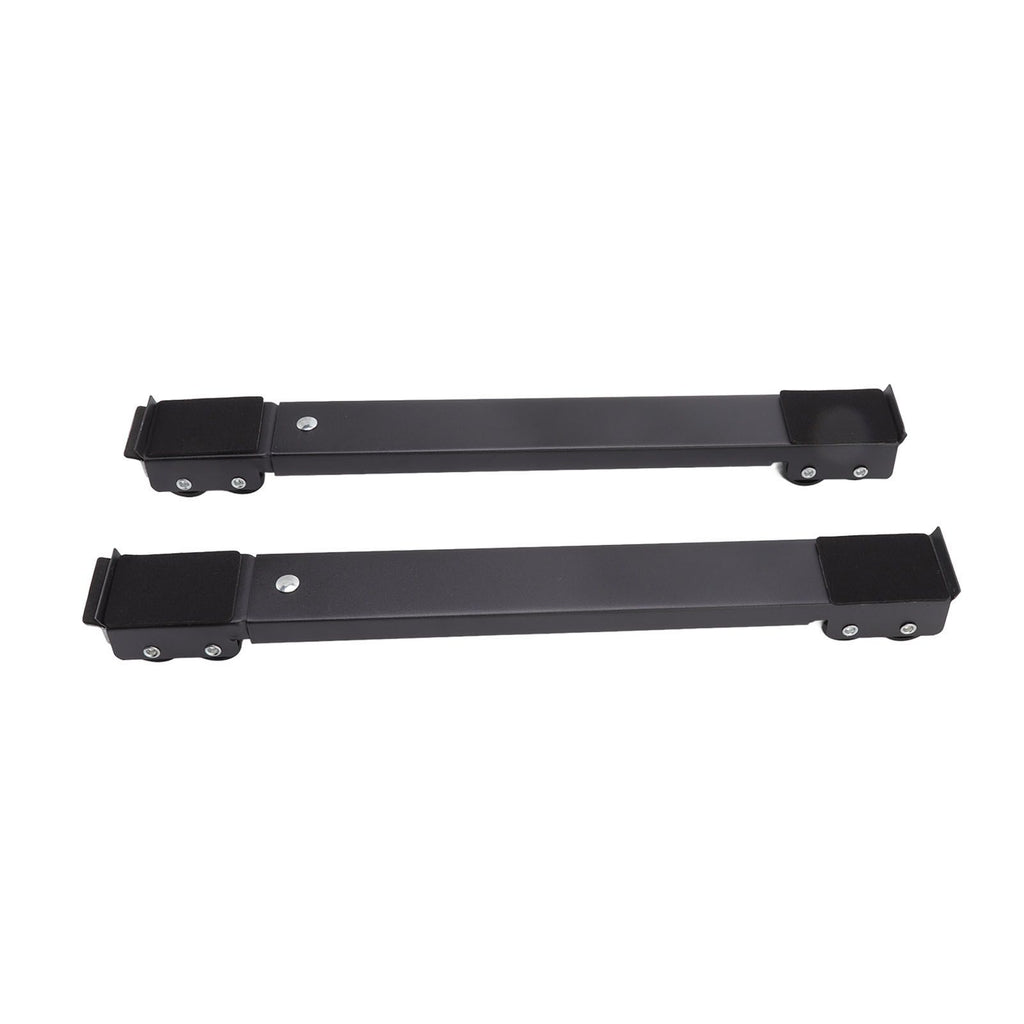 2 Sets Mobile Roller Bracket Furniture Raised Base Moving Wheels for Refrigerator Washing Machine Black