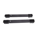 2 Sets Mobile Roller Bracket Furniture Raised Base Moving Wheels for Refrigerator Washing Machine Black