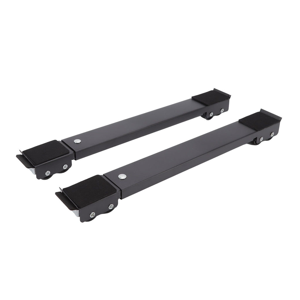 2 Sets Mobile Roller Bracket Furniture Raised Base Moving Wheels for Refrigerator Washing Machine Black