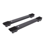 2 Sets Mobile Roller Bracket Furniture Raised Base Moving Wheels for Refrigerator Washing Machine Black