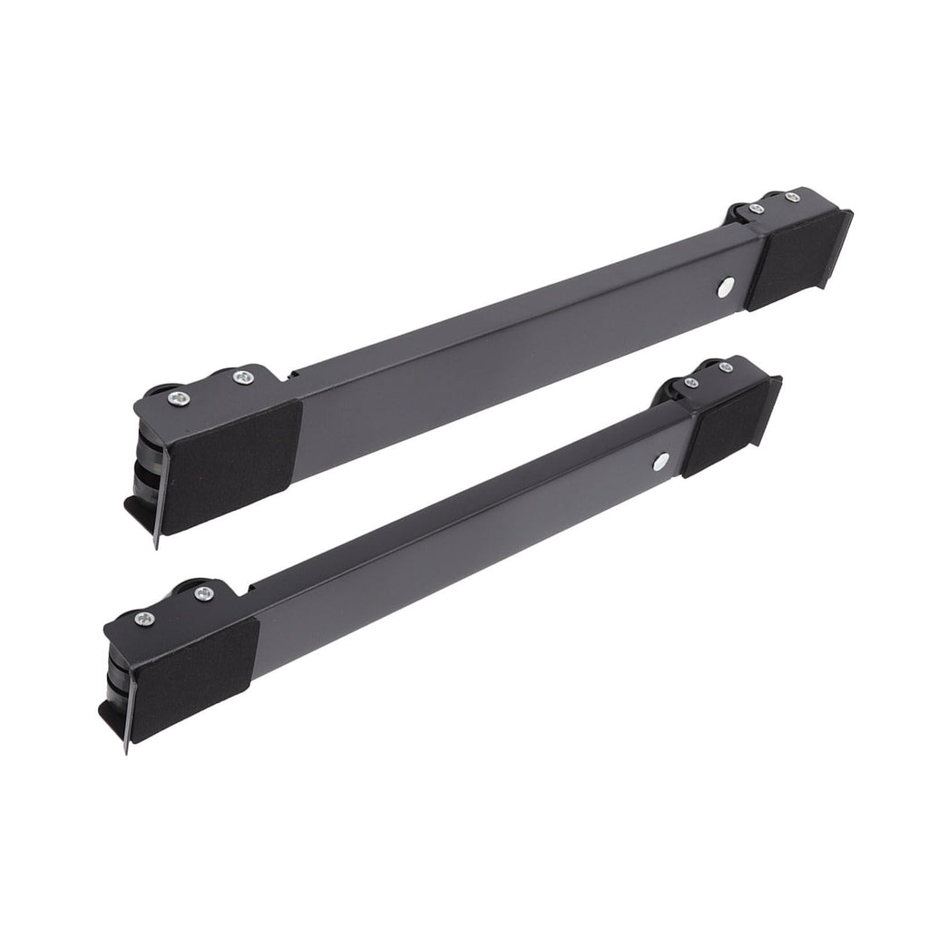 2 Sets Mobile Roller Bracket Furniture Raised Base Moving Wheels for Refrigerator Washing Machine Black
