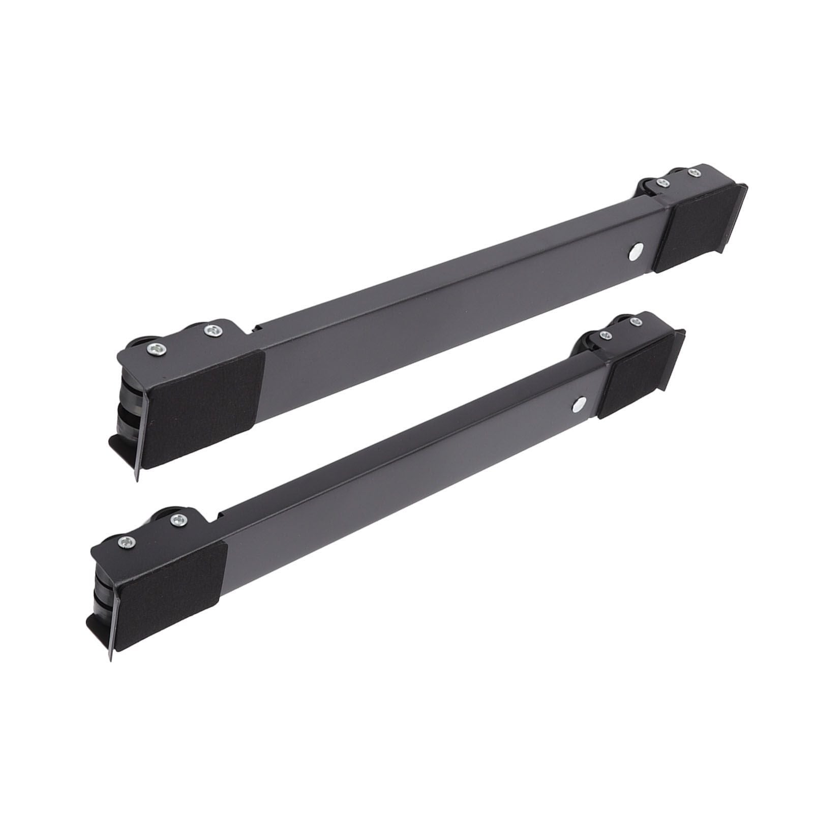 2 Sets Mobile Roller Bracket Furniture Raised Base Moving Wheels for Refrigerator Washing Machine Black