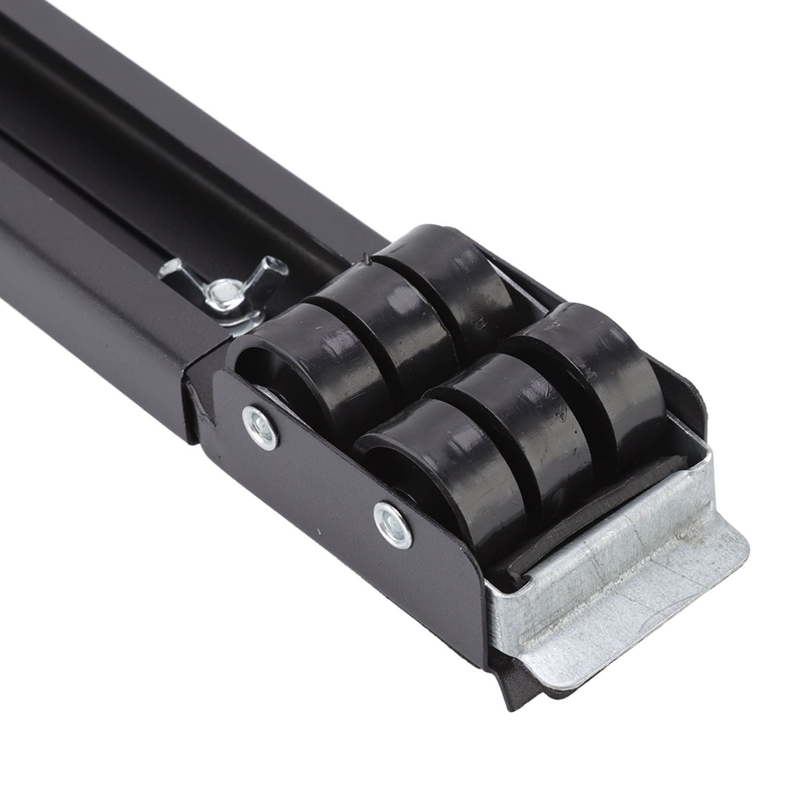 2 Sets Mobile Roller Bracket Furniture Raised Base Moving Wheels for Refrigerator Washing Machine Black