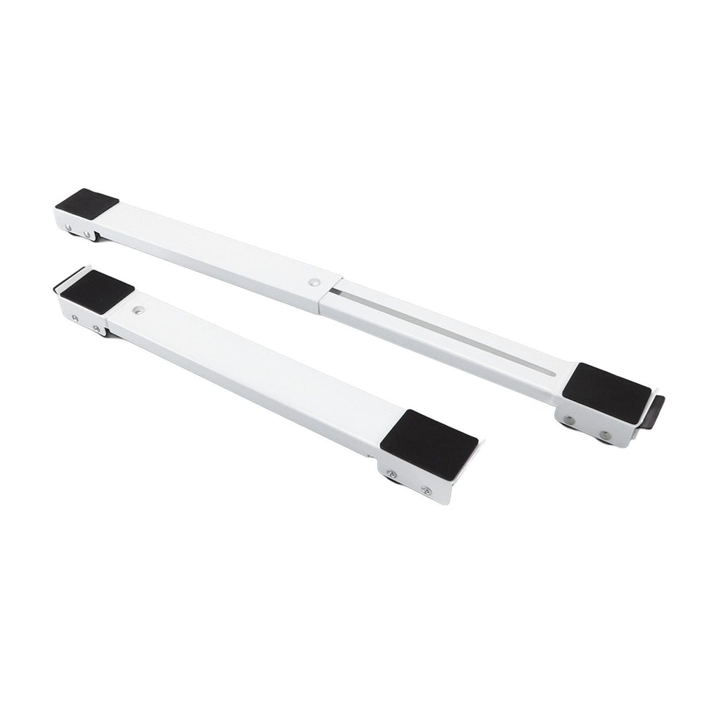 2 Sets Mobile Roller Bracket Furniture Raised Base Moving Wheels for Refrigerator Washing Machine White