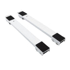 2 Sets Mobile Roller Bracket Furniture Raised Base Moving Wheels for Refrigerator Washing Machine White