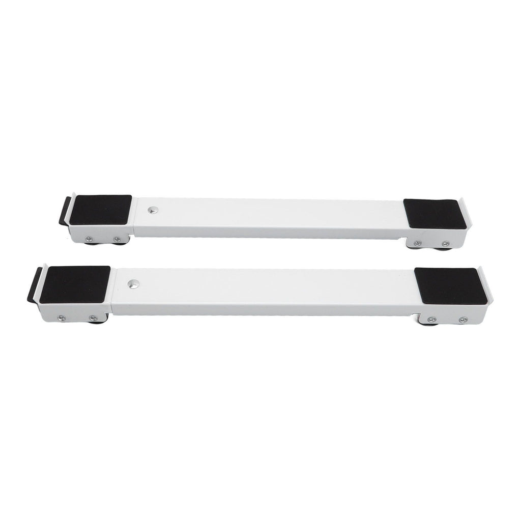 2 Sets Mobile Roller Bracket Furniture Raised Base Moving Wheels for Refrigerator Washing Machine White