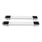 2 Sets Mobile Roller Bracket Furniture Raised Base Moving Wheels for Refrigerator Washing Machine White