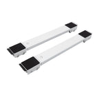 2 Sets Mobile Roller Bracket Furniture Raised Base Moving Wheels for Refrigerator Washing Machine White