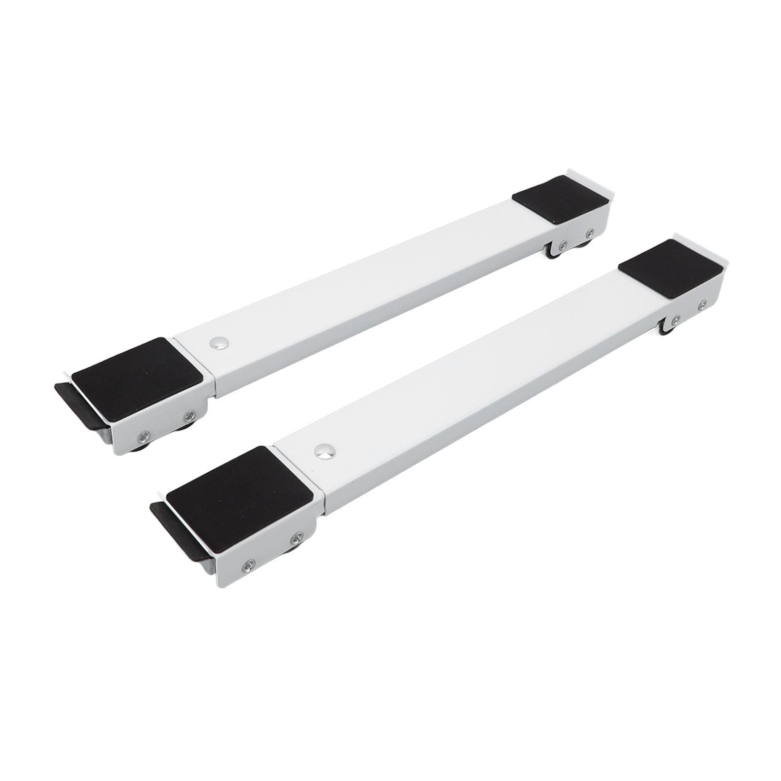 2 Sets Mobile Roller Bracket Furniture Raised Base Moving Wheels for Refrigerator Washing Machine White