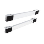 2 Sets Mobile Roller Bracket Furniture Raised Base Moving Wheels for Refrigerator Washing Machine White