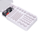 Battery Storage Box Soft Padding Battery Carrying Case with Capacity Test Instrument