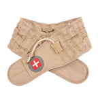 Back Decompression Belt Inflatable Relaxing Muscles Traction Function TPU Material Lower Back Support Device Khaki Silver Inflator L