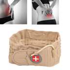 Back Decompression Belt Inflatable Relaxing Muscles Traction Function TPU Material Lower Back Support Device Khaki Silver Inflator L