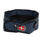Back Decompression Belt Inflatable Relaxing Muscles Traction Function TPU Material Lower Back Support Device Blue Silver Inflator L