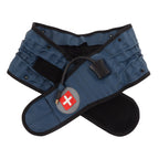 Back Decompression Belt Inflatable Relaxing Muscles Traction Function TPU Material Lower Back Support Device Blue Silver Inflator L