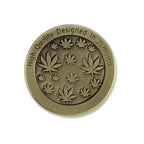 Leaf Pattern Grinder Colourful Zinc Alloy Manual Portable Abrader Crusher Grinding Tool Gift Dia 4CM 3 Floor Bronze