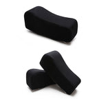 Ergonomic Chair Armrest Pads Gaming Chair Armrest Cushions Elbow Pillow Curved Model for Computer Wheelchair Black Cotton Front 10cm Back 7cm