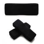 Ergonomic Chair Armrest Pads Gaming Chair Armrest Cushions Elbow Pillow Curved Model for Computer Wheelchair Black Flannel Front 6cm Back 3cm
