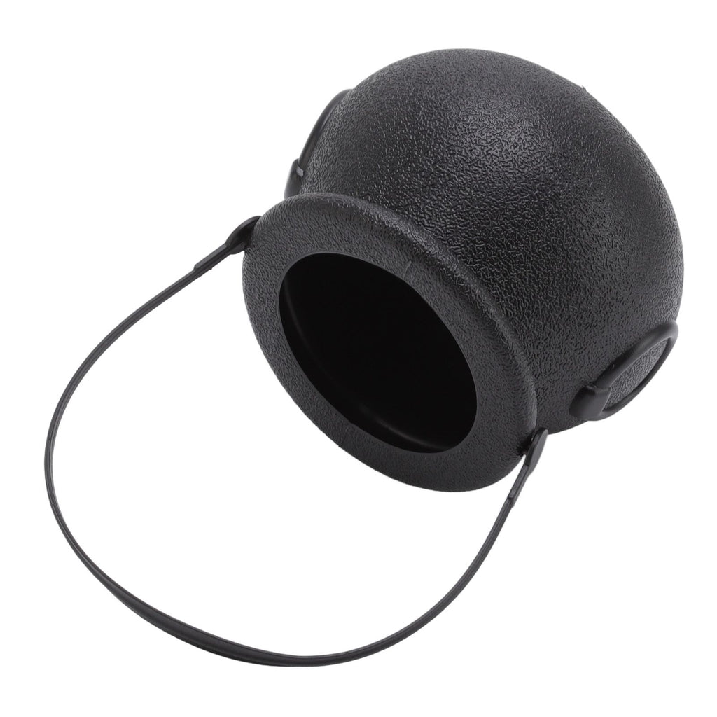 Candy Bucket Plastic Black Portable Cauldron Kettle Halloween Party Decoration with Handle for Kids