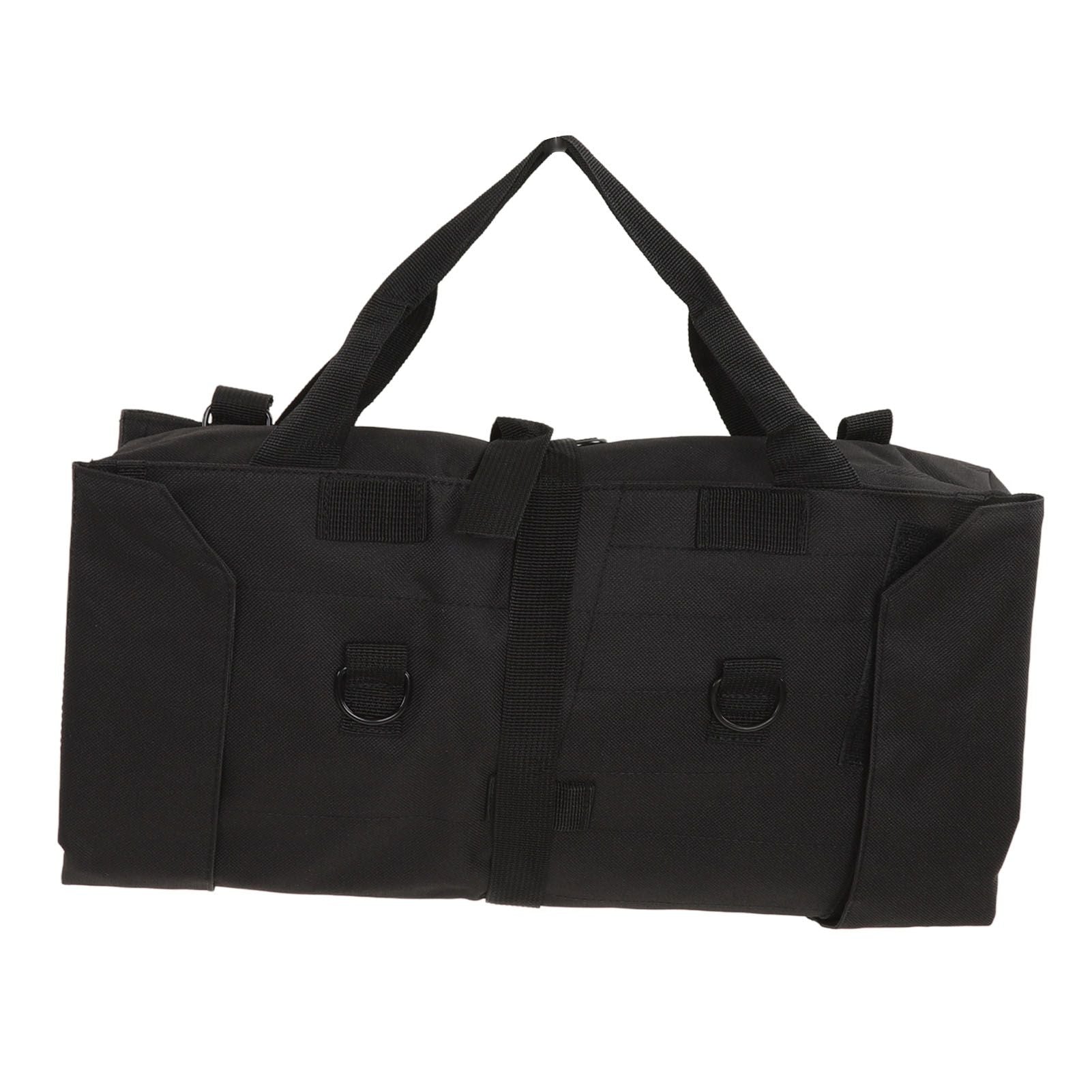Roll Up Tool Bag Multi Purpose Tool Pouch Portable Multi Pocket Hanging Foldable Wrench Storage Carrier Black