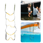 Boat Marine Rope Ladder Boarding Rope Ladder for Inflatable Boat Kayak Motorboat Canoeing Fluorescent Green 5 Stairs