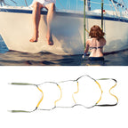 Boat Marine Rope Ladder Boarding Rope Ladder for Inflatable Boat Kayak Motorboat Canoeing Fluorescent Green 5 Stairs