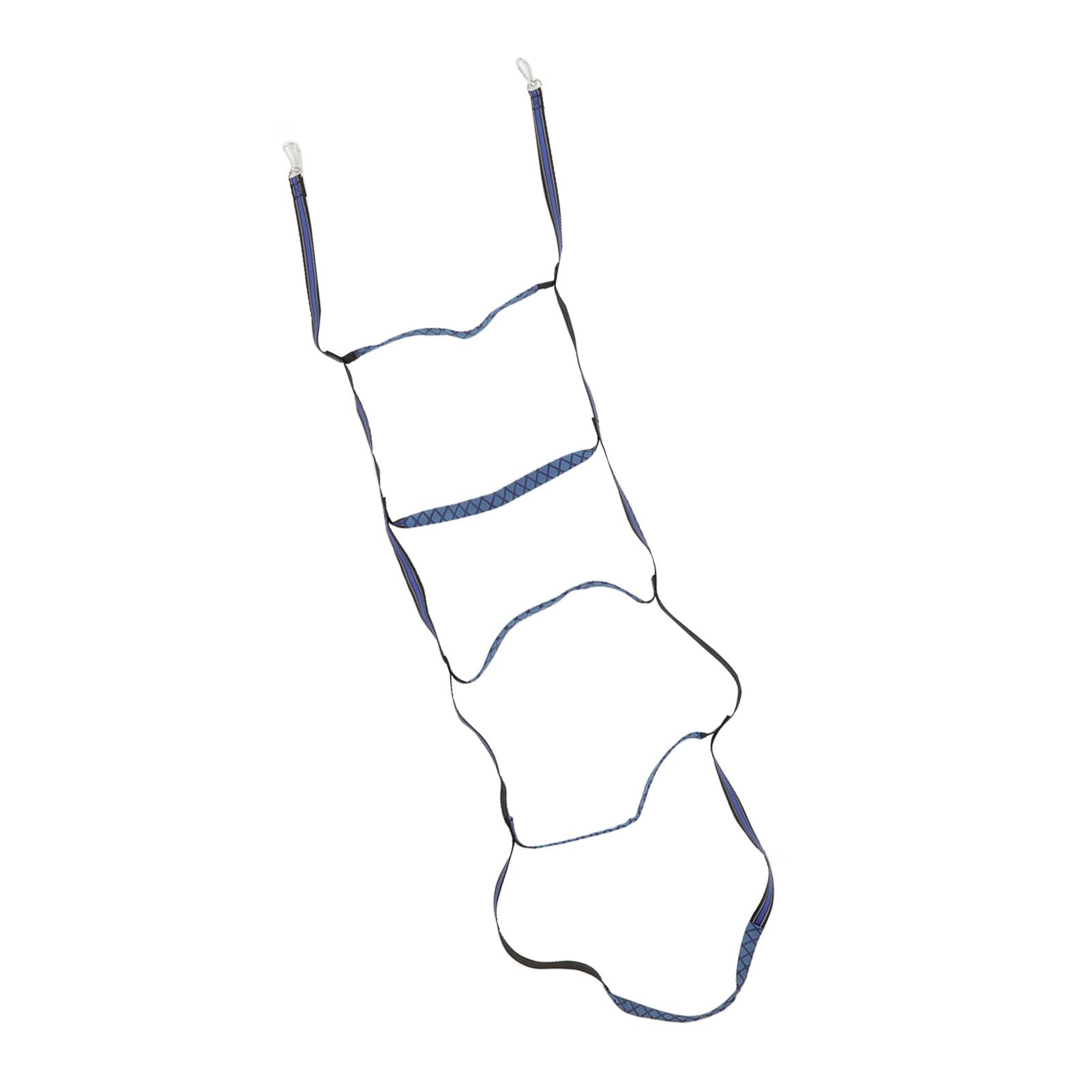 Boat Marine Rope Ladder Boarding Rope Ladder for Inflatable Boat Kayak Motorboat Canoeing Blue 5 Stairs