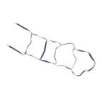 Boat Marine Rope Ladder Boarding Rope Ladder for Inflatable Boat Kayak Motorboat Canoeing Blue 5 Stairs
