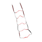 Boat Marine Rope Ladder Boarding Rope Ladder for Inflatable Boat Kayak Motorboat Canoeing Red 5 Stairs