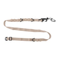 Shoulder Strap Canvas Multipurpose 24 Holes Adjustable Hanging Camping Clothesline Lanyard for Outdoor Clothes Khaki