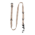 Shoulder Strap Canvas Multipurpose 24 Holes Adjustable Hanging Camping Clothesline Lanyard for Outdoor Clothes Khaki