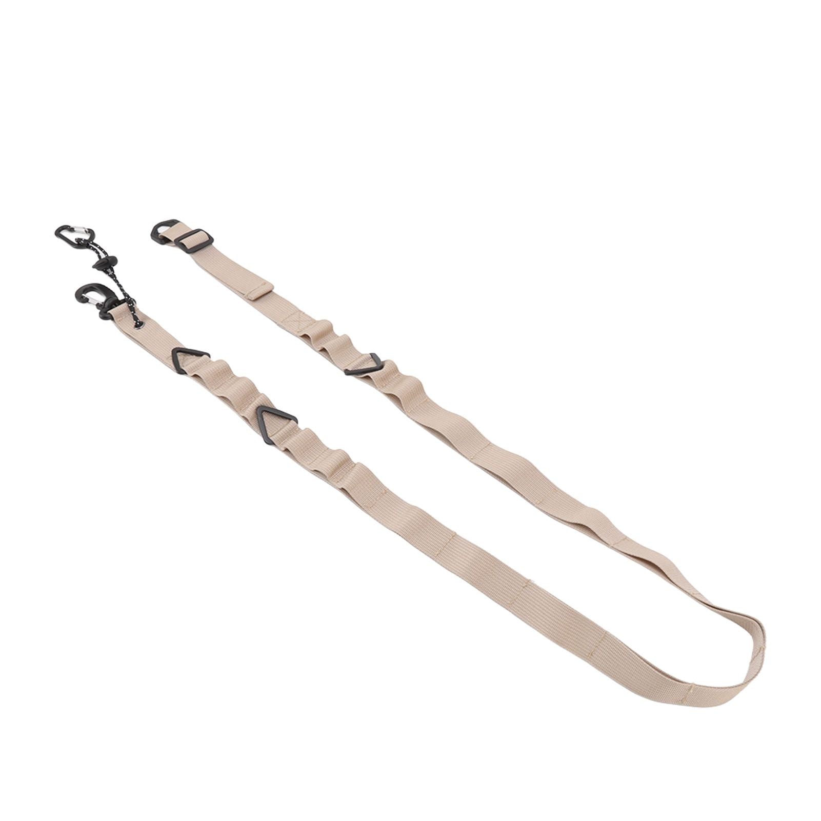 Shoulder Strap Canvas Multipurpose 24 Holes Adjustable Hanging Camping Clothesline Lanyard for Outdoor Clothes Khaki
