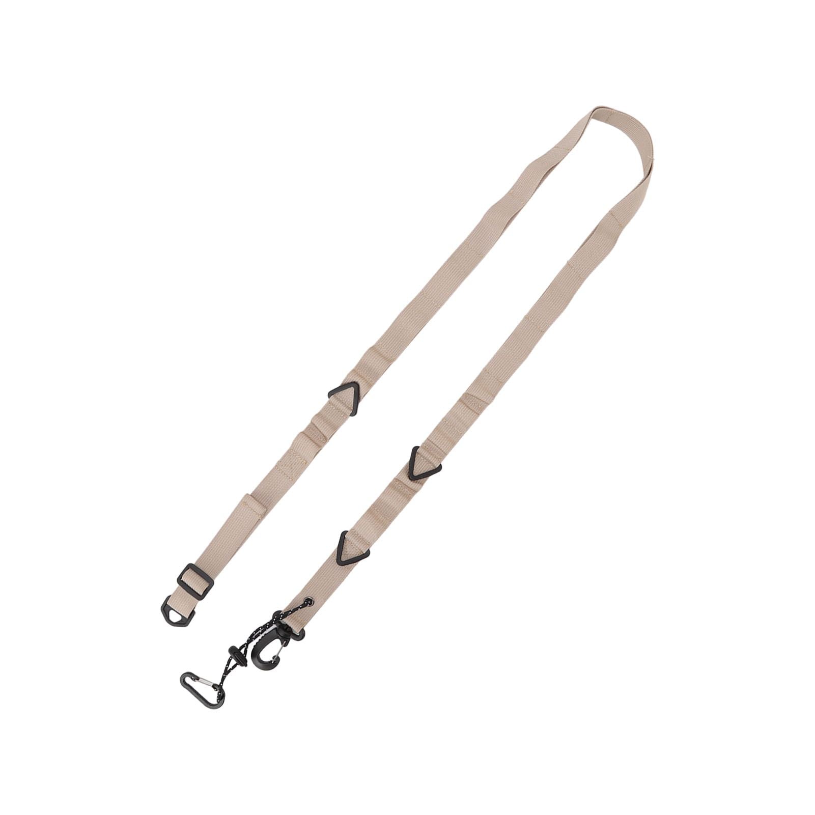 Shoulder Strap Canvas Multipurpose 24 Holes Adjustable Hanging Camping Clothesline Lanyard for Outdoor Clothes Khaki